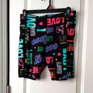 No Boundaries Black and Red Graffiti Shorts Medium
